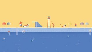 简笔画海洋风光