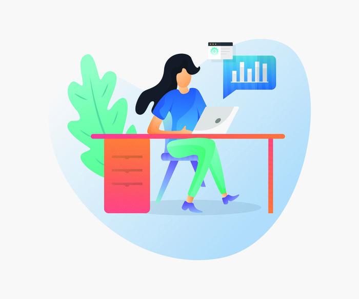 扁平化人物场景办公互联网等距ai矢量设计网页海报UI素材插画