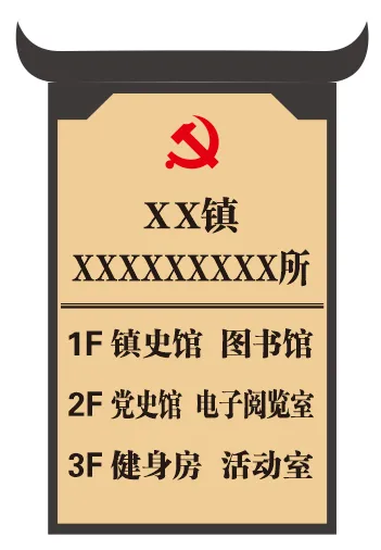古风简约党史馆楼层引导牌cdr矢量模版下载