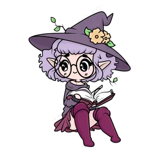 卡通万圣节手绘人物可爱小女孩