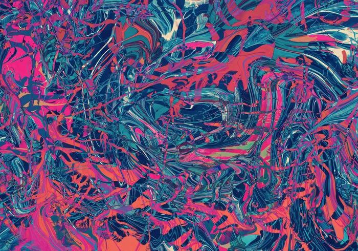 抽象艺术油漆颜料混色流体简笔背景