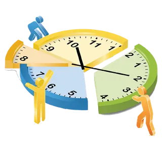 时钟卡通简笔素材人物少儿兴趣班