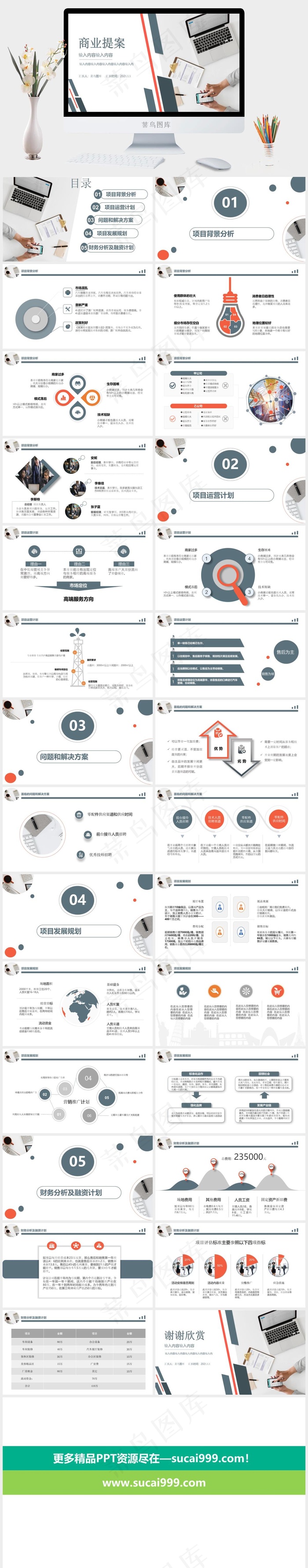 商业提案项目计划书PPT模板