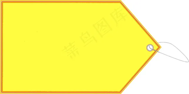 纯黄色空白标签图片