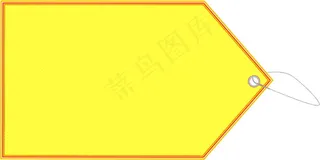 纯黄色空白标签图片
