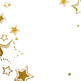 圣诞元素|边框|金色|星星