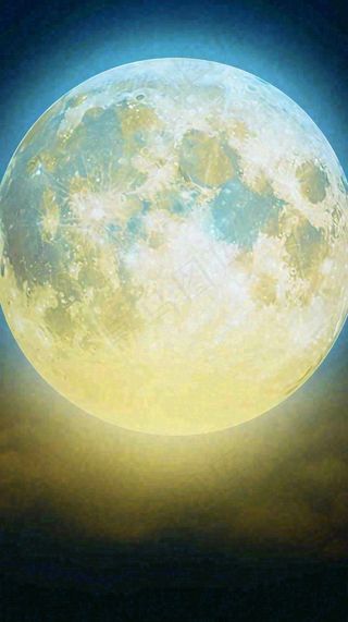 中秋节简约创意圆月月亮温馨天空，黑夜夜晚