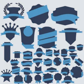 免抠扁平化徽章