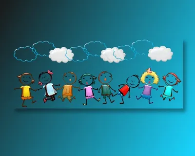 坚持儿童的人, 孩子, 棒的人