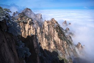 安徽黄山雪景树挂图片-第7张