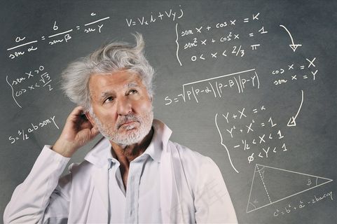 正在思考的老年科学家 正在思考的老年科学家