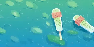 夏日冰棍清凉背景