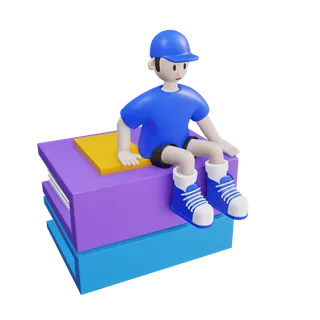 开学开学季3d模型学生人物免扣元素