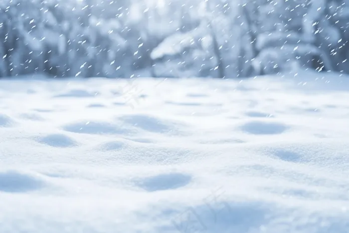 冬季下雪天白雪覆盖大地美景摄影图(4032x2688)