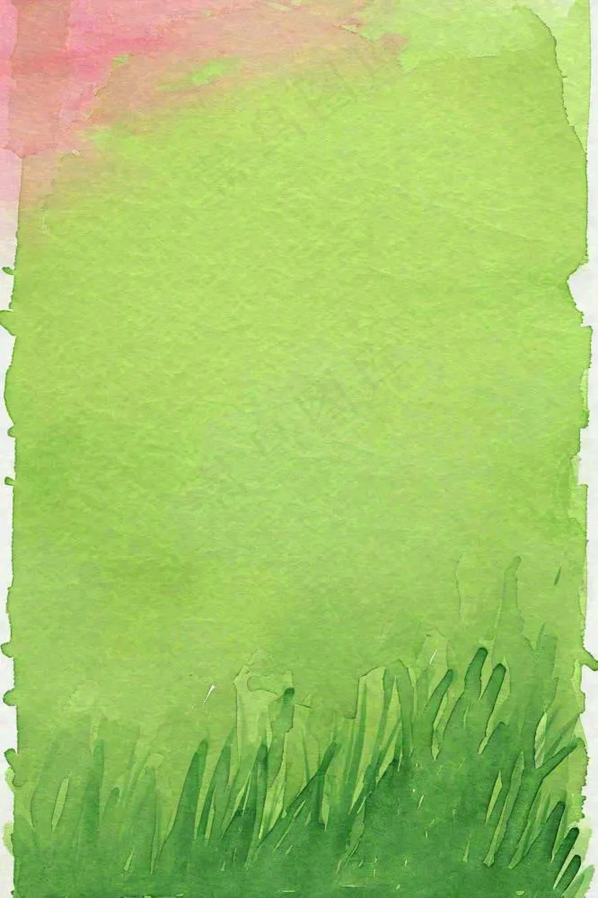 清新绿色纸张泼墨水墨纹理(896x1344)