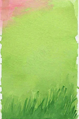 清新绿色纸张泼墨水墨纹理