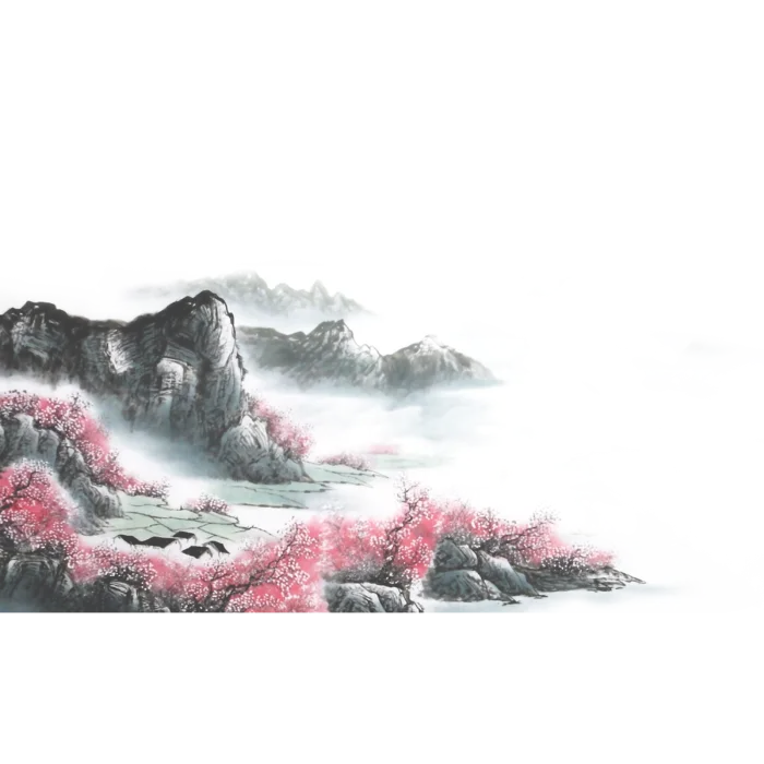 山水画素材中国风水墨画素材元素中国画