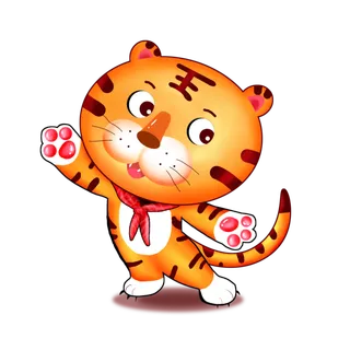 2022虎年卡通老虎形象拜年图案素材图片插图素材