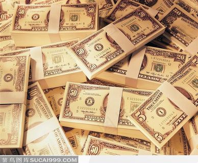 成叠50美元
