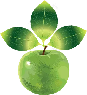 多汁的 苹果 清新 绿苹果 水果 免抠