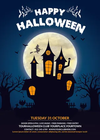 恶鬼万圣节之夜派对传单海报