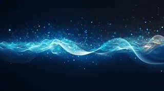 蓝色科技星空光粒子线条背景