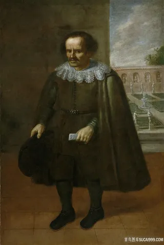 胡须男士肖像油画