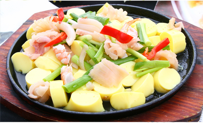 G00383铁板三鲜豆腐