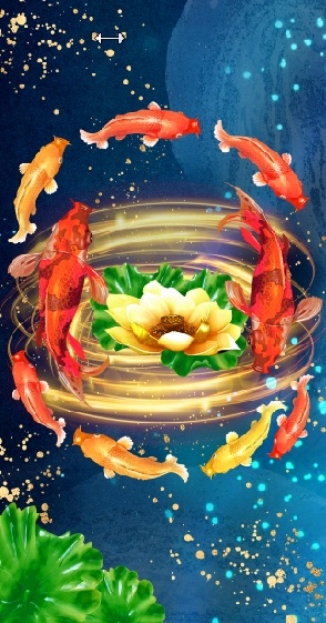 雕塑九鱼团徽玄关背景墙