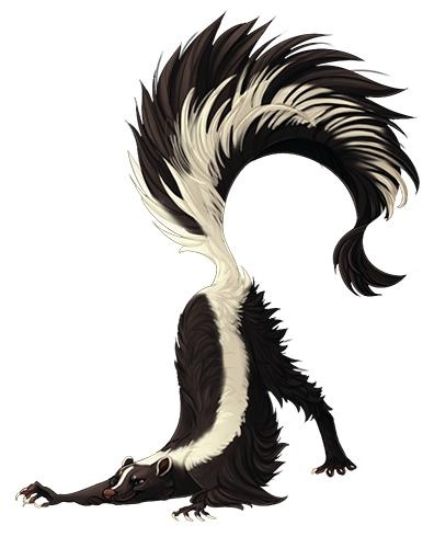 臭鼬 PNG免抠(396x500)