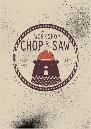 地鼠土拨鼠工地logo