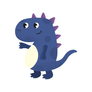 蓝色卡通恐龙