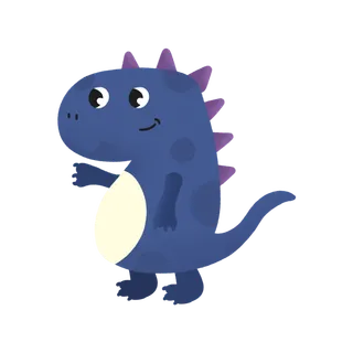 蓝色卡通恐龙