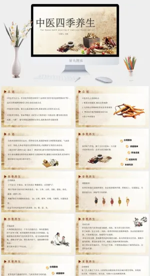 中医养生PPT模板