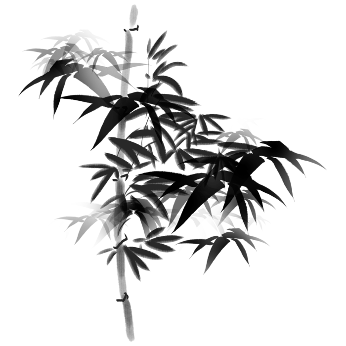 竹子水墨画中国风国画墨水书法竹子画