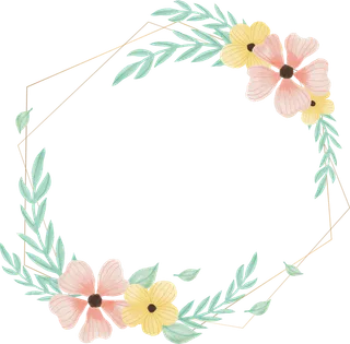 浪漫小清新花朵边框