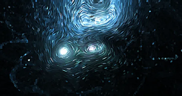 梵高星空质感的太空宇宙底纹背景