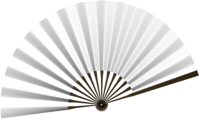 古代白色无字扇子展开免扣素材
