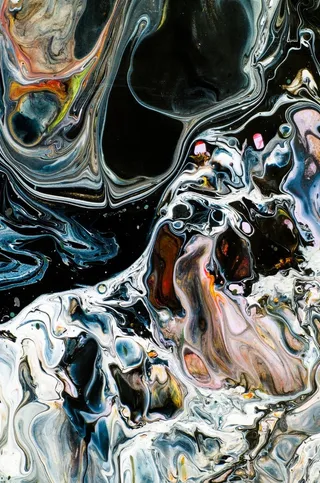 抽象扭曲多彩油漆质感背景