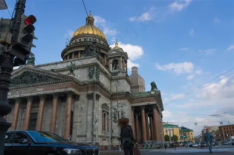 俄罗斯圣彼得堡伊萨基辅大教堂建筑景观