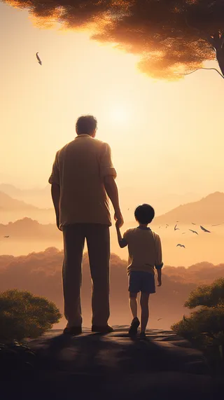 父亲 父亲节 温馨 坚强 爱护 关怀 教育 快乐 幸福 父爱