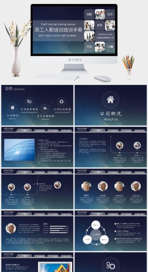 员工培训PPT模板预览图