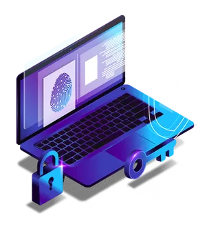 蓝紫色电脑炫彩科技kv主视觉素材