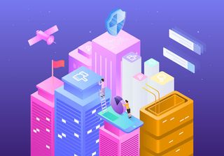 商务2.5D未来科技商务素材