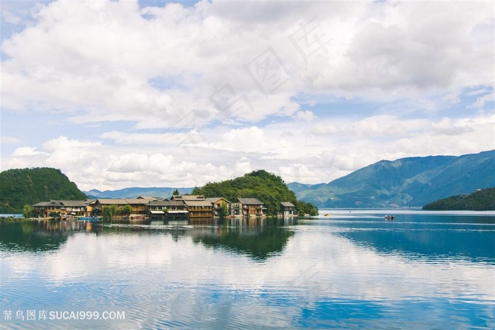 湖光山色风景图片