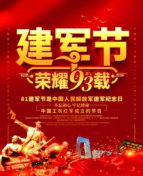 建军节海报
