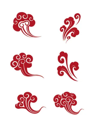 中国风古典式线条祥云纹底纹图案纹理装饰背景素材AI素材