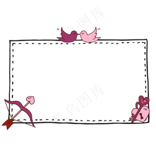 卡通边框 卡通彩色框  手绘对话框 可爱边框 免抠