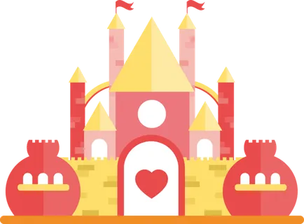 卡通风可爱城堡免扣PNG手绘插画图片 (60)