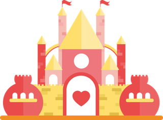 卡通风可爱城堡免扣PNG手绘插画图片 (60)